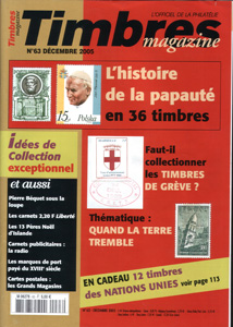 Timbres Magazine No 63 Décembre 2005 L'histoire De La Papauté. - French (from 1941)