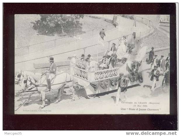 004269 Craon Cavalcade Du 27 Mai 1909 Char Diane & Jeunes Chasseurs édit.lacroix Animée Belle Carte - Craon