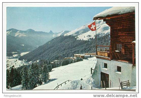 D 1446 - Davos. Gasthaus Strela-Alp - CAk, Gelaufen - Davos