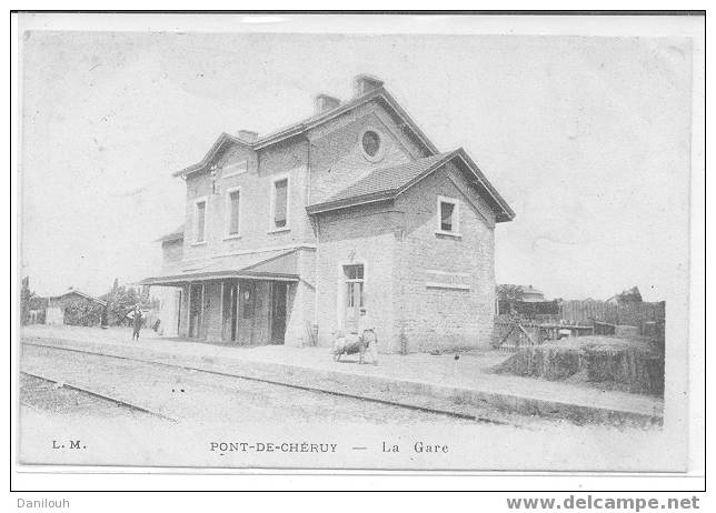 38 // ISERE /PONT DFE CHERUY La Gare, Ed L.M. - Pont-de-Chéruy