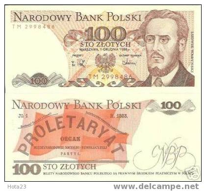 Poland 100 Zlotych 1988 P-142c UNC - Poland