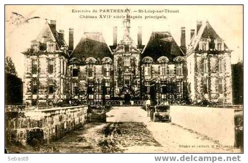 ENVIRONS DE PARTHENAY ST LOUP SUR THOUET CHATEAU XVII SIECLE FACADE PRINCIPALE - Parthenay