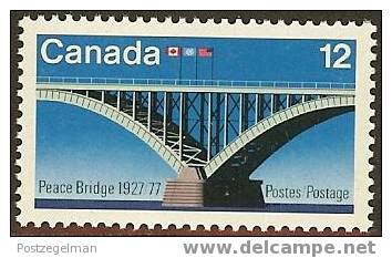 CANADA 1977 MNH Stamp(s) Peace Bridge 662 #5671 - Neufs