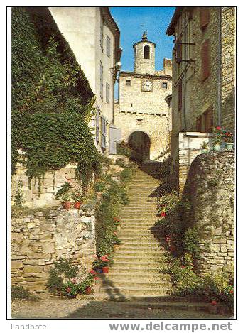 Cordes Ville Fortifiée La Porte De L'Horloge L'Escalier Du Pater Noster - Cordes