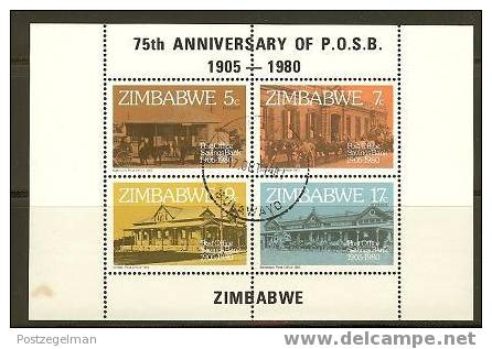 ZIMBABWE 1980 Cancelled To Order Block 6 Postal Services #5341 - Andere (Aarde)