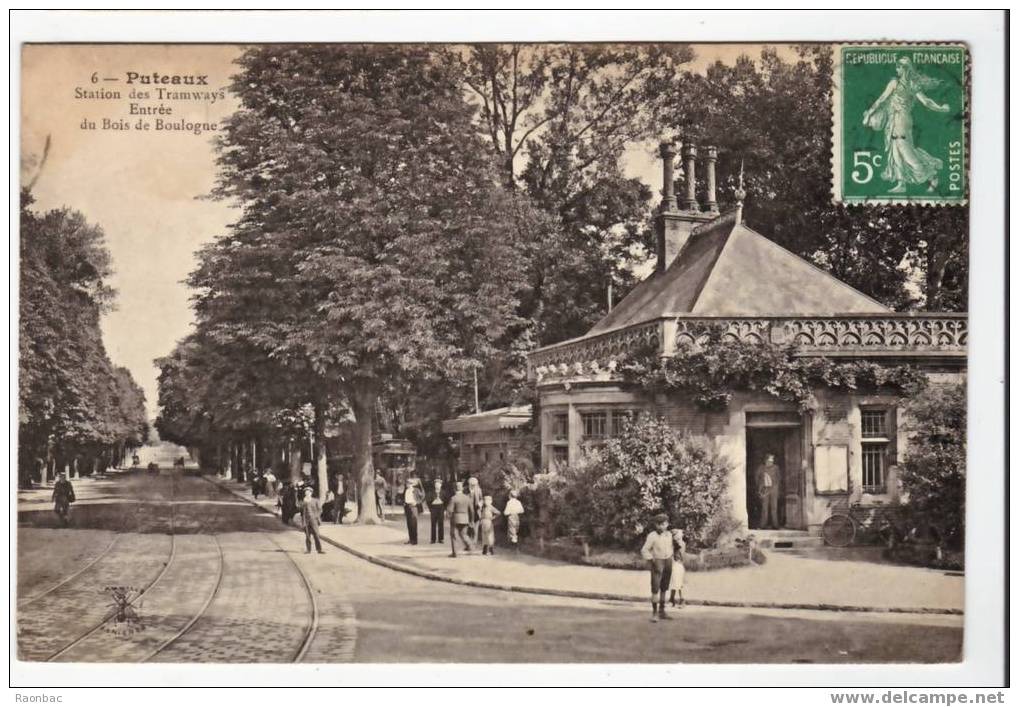CPA----92---PUTEAUX---STATION---TRAMWAY - Puteaux