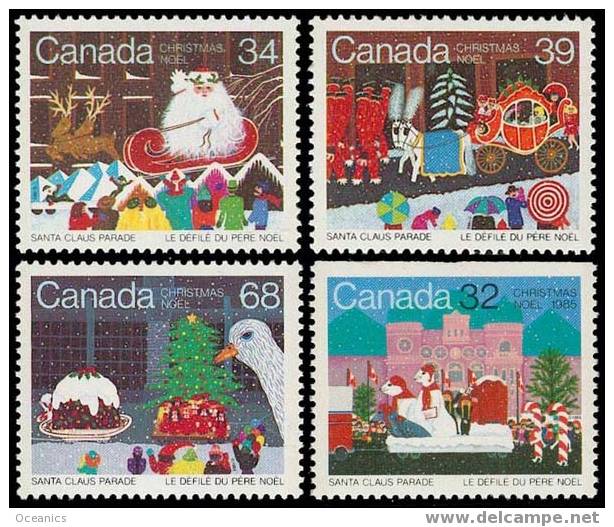 Canada (Scott No.1067-70 - Noël /1985 / Christmas) [**] - Gebraucht