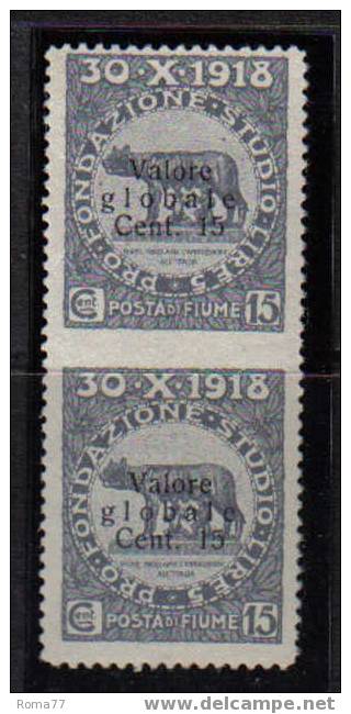 L50 - FIUME , COPPIA DEL N. 90 NON DENT. IN MEZZO  *. - Fiume