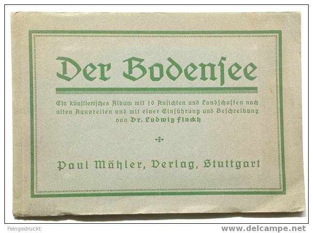 Db 0005 - Zehn Alte Ansichten V. Bodensee - Buch Von 1927 - Books & Catalogues