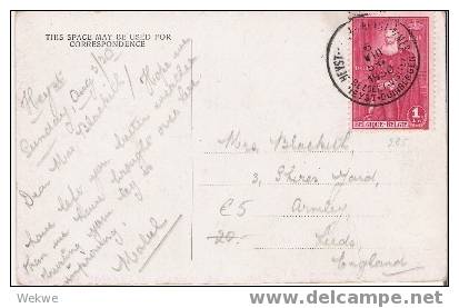 B169 /  BELGIEN - 1930 1 Fr. Unabhängigkeit Auf Bildkarte (Frauenbildnis) - Briefe U. Dokumente