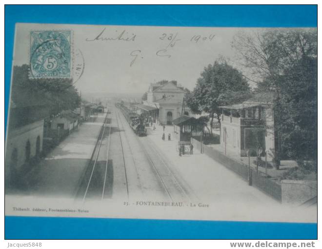Gare)-fontainebleau-n°23--la--gare--(-tres Belle Carte - Kabelbanen