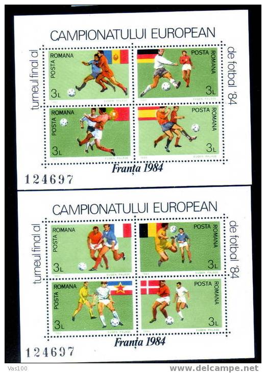 Romania 1984 France European Champion ,Football,soccer,MNH+SS - Championnat D'Europe (UEFA)