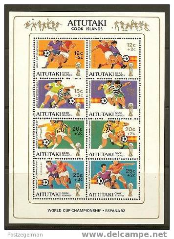 AITUTAKI 1982  Block 33 Soccer Espana #6972 - Other & Unclassified