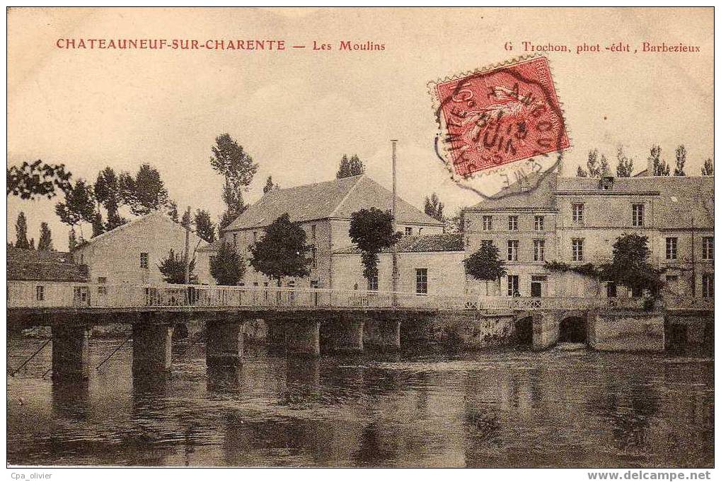 16 CHATEAUNEUF SUR CHARENTE Moulins, Ed Trochon, 1905 - Chateauneuf Sur Charente