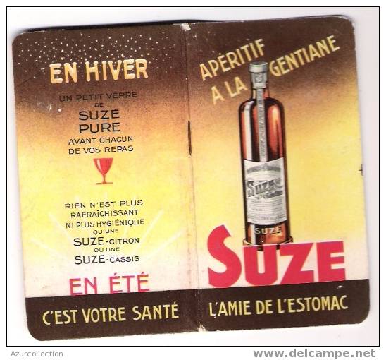 CARNET PUBLICITAIRE  .SUZE  GENTIANE - Alcohols