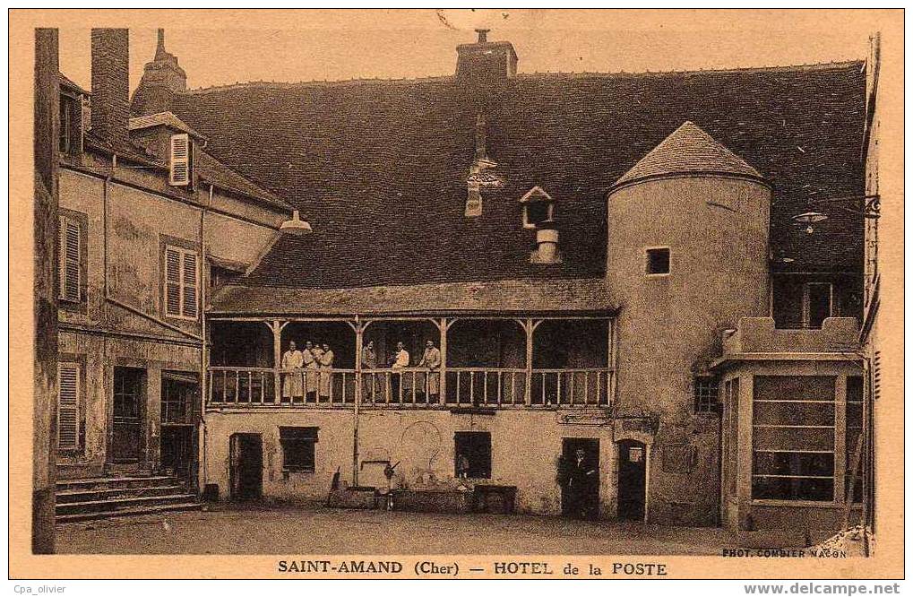 18 ST AMAND Hotel De La Poste, Animée, Ed CIM, 192? - Saint-Amand-Montrond