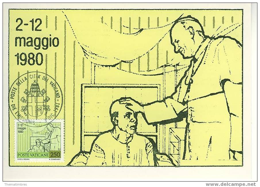 J0660 Voyage Du Pape Jean Paul II Visite Des Malades 720 Vatican 1981 Premier Jour FDC Maximum - Briefe U. Dokumente