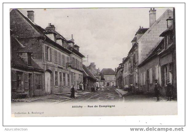 C.P.A.  ATTICHY  .ROUTE DE COMPIEGNE - Attichy