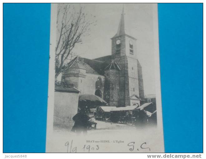 77)--bray-sur-seine--l'eglise------tres Belle Carte-- - Bray Sur Seine