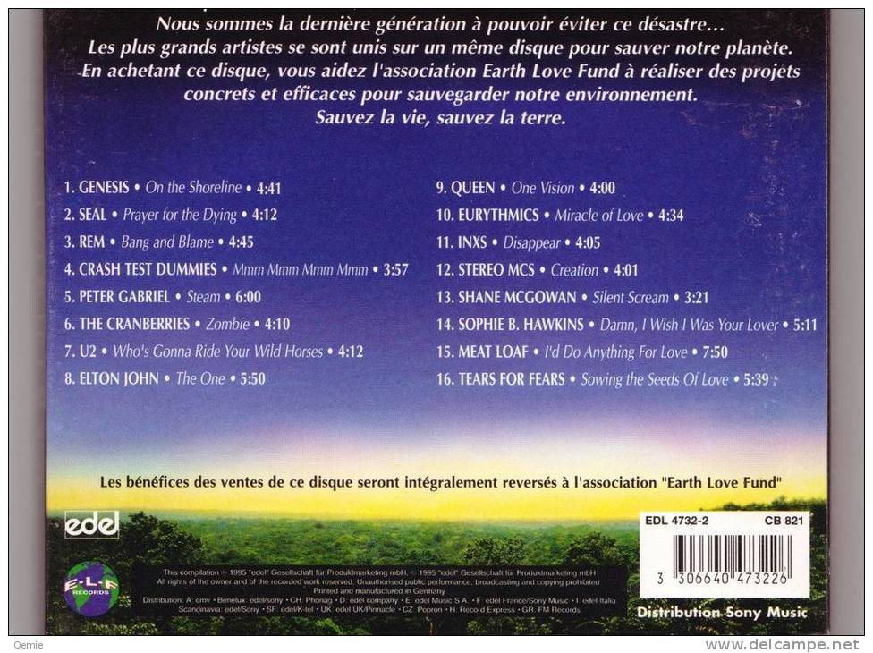 EARTHRISE  II   SAUVONS LA TERRE  ° CD ALBUM  AVEC 1 INEDIT DE GENESIS - Hit-Compilations