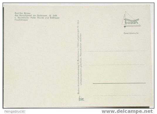 D 1621 - Birnau Am Bodensee. Basilika - CAk, Nicht Gelaufen - Sonstige & Ohne Zuordnung