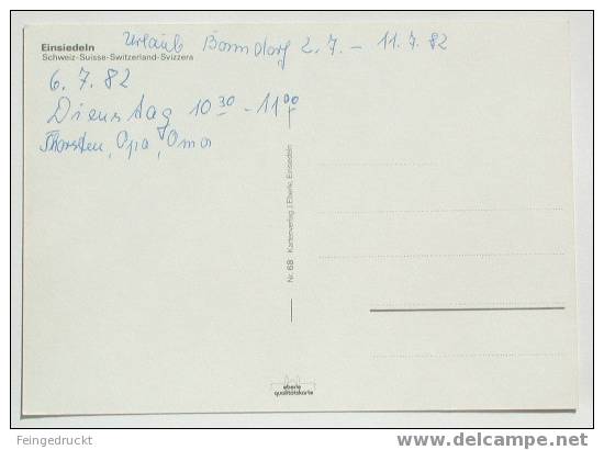 D 1634 - Wallfahrtsort Einsiedeln - Color MBk / Chronikkarte, Nicht Gelaufen - Einsiedeln