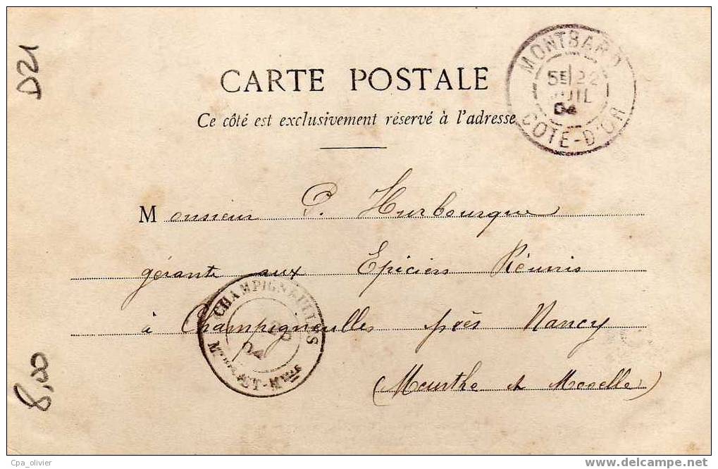 21 MONTBARD Canal De Bourgogne, Entrée Des Usines Métallurgiques, Ecluse, Animée, Ed Daloz 27, 1904, Dos 1900 - Montbard