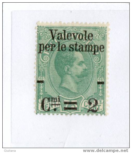 REGNO D´ITALIA - N. 53 Nuovo Senza Gomma- F.lli Per Pacchi Sovrastampati - 1890 - Mint/hinged
