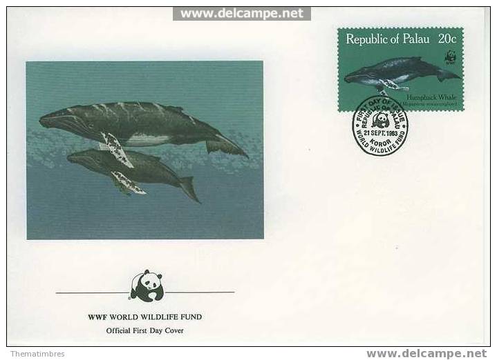 W0415 Baleine à Bosse Mégaptère Megaptera Novaeangliae  Palau 1983 FDC Premier Jour WWF - Wale