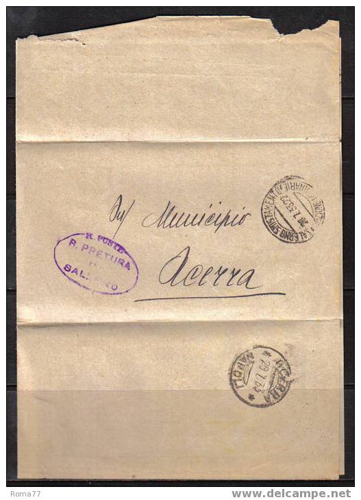 VER58 - DA SALERNO  28/7/33  A ACERRA : RISPEDIZIONE - Storia Postale