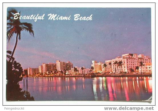 D 1711 - Beautiful Miami Beach - CAk, Gelaufen Mit Luftfahrt-Sondermarke - Miami