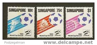 SINGAPORE 1982 MNH Stamp(s) World Cup Football  400-402  #6128 - 1982 – Spain