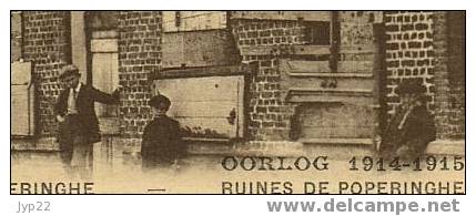 Jolie CP Ancienne Animée Belgique - Guerre 14-18 - Ruines De Poperinghe - écrite 19-11-1915 - Poperinge