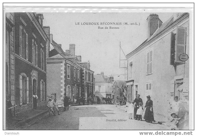 49 // MAINE ET LOIRE /LE LOUROUX BECONNAIS / Rue De Renne / ANIMEE / Breuillé édit / # - Le Louroux Beconnais