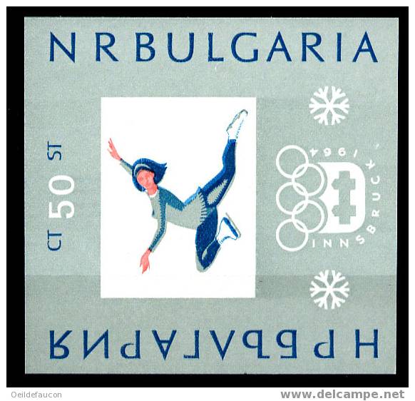 BULGARIE - Yvert - Bloc Feuillet : 12**  - Cote 12 € - Winter 1964: Innsbruck