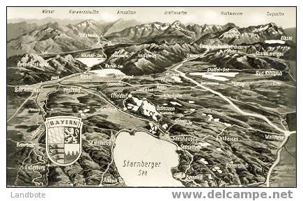 Aplenvorland Reliefkarte (Starnberger See) - Amberg