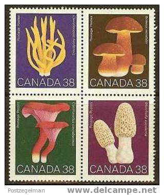 CANADA 1989 MNH Stamp(s) Mushrooms 1142-1145 #5857 - Mushrooms