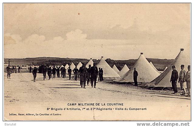 LA COURTINE - 8ème Brigade D´Artillerie, 1er Et 37ème Régiments. Visite Du Campement - La Courtine