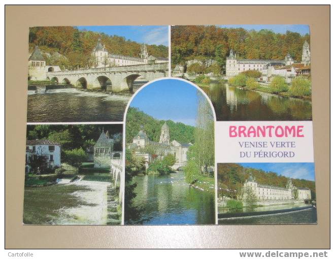 1 Carte Postale (2466) Brantome En Dordogne  Carte Avec Pli Soldée Dans L'état - Brantome