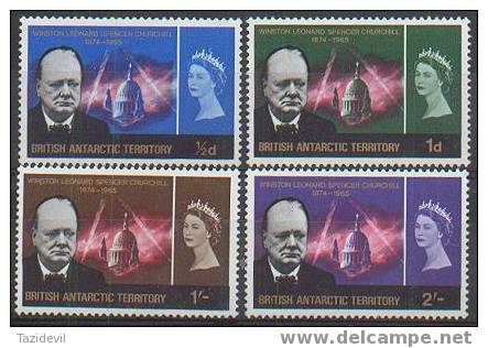 British Antarctic Territory - 1966 Churchill. Scott 16-19. Mint Lightly Hinged - Sonstige & Ohne Zuordnung