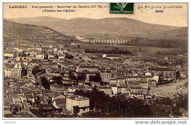 LANGEAC - Vue Générale. Quartier Du Centre (Viaduc Sur L´Allier) - Langeac