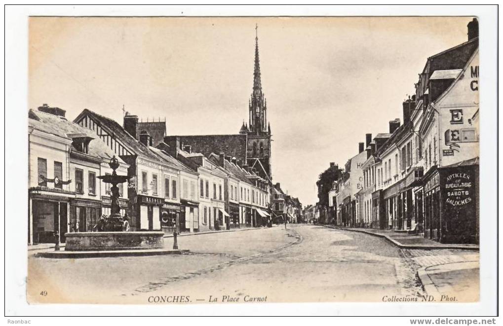 CPA---27---CONCHES---PLACE CARNOT - Conches-en-Ouche
