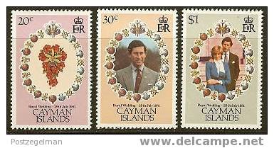 CAYMAN ISLANDS 1981 MNH Stamp(s) Wedding Diana 475-477 #6008 - Royalties, Royals