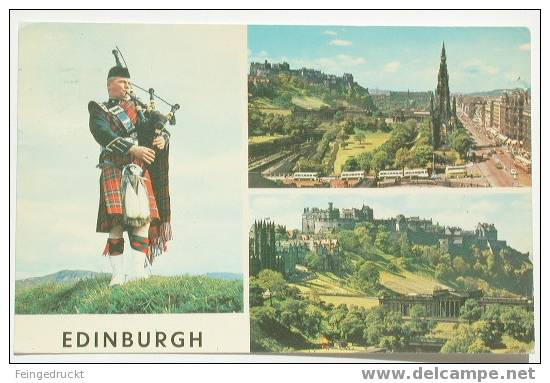 D 1715 - Edinburgh. Princess St. & Castle - CAk, Gelaufen - Midlothian/ Edinburgh