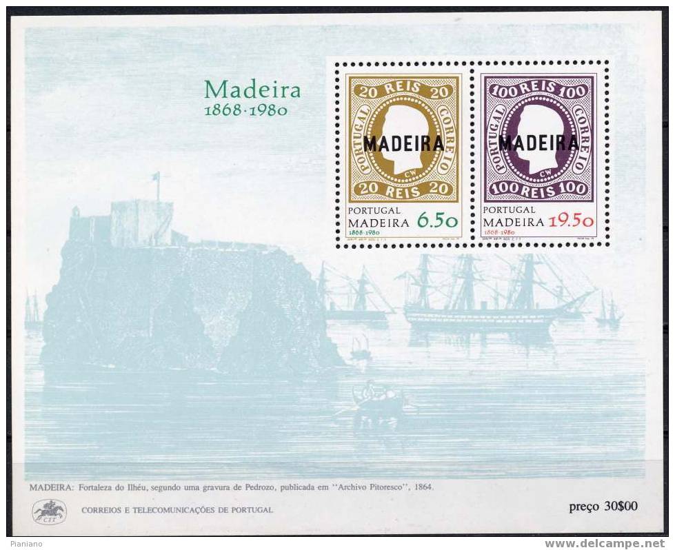 PIA - MADEIRA - 1980 - Philatélie - Evocation Des Premiers Timbres De Madere - (Yv Bf 1) - Madère