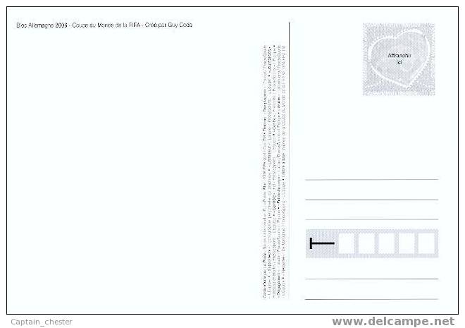 PSEUDO ENTIER POSTAL " Coupe Du Monde De Football 2006 Bloc De 10 Timbres " - Enteros Administrativos