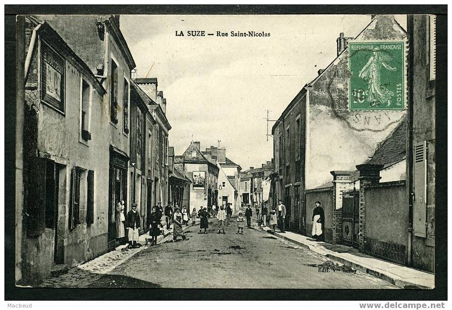 72 - LA SUZE - Rue Saint Nicolas - ANIMÉE - La Suze Sur Sarthe