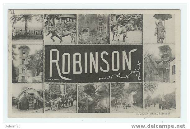 CPA Robinson Hauts De Seine 92 Multivues édit P. Javelle écrite Timbrée 1907 - Le Plessis Robinson