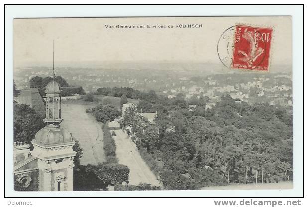 CPA Robinson Hauts De Seine 92 Vue Générale Des Environs édit P. Javelle écrite Timbrée 1908 - Le Plessis Robinson