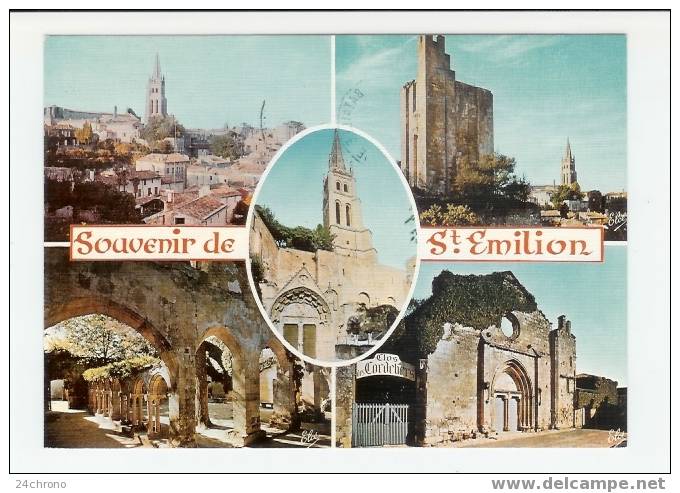 Saint Emilion: La Collégiale, Le Cloitre Du Clos Des Cordeliers, Eglise, Chateau Du Roi (06-4072) - Saint-Emilion